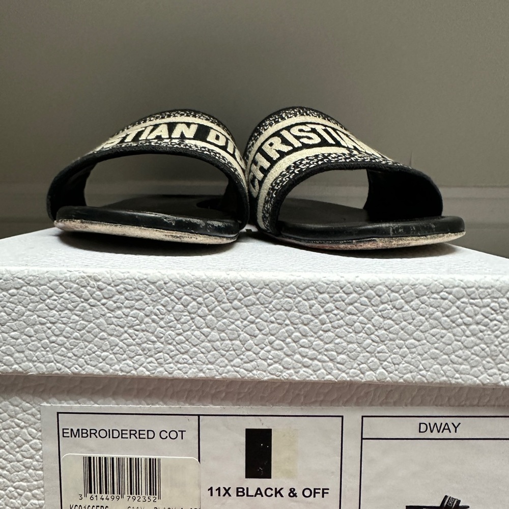 Dior Black and Cream Women's Slides - Picture 5 of 6